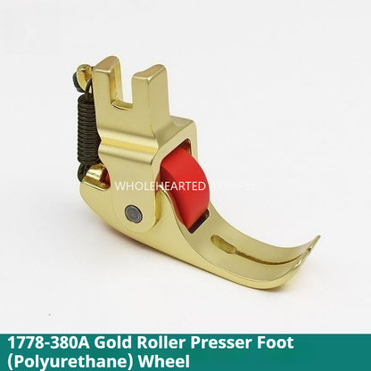 1778★ Gold Roller Presser Foot for Sewing Machine, Suitable for Thick and Thin Fabrics★