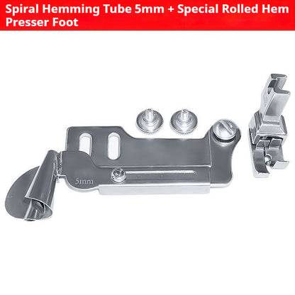 1801★Spiral Hemming Folder Binder for Industrial Lockstitch Machines and Medium-Weight Fabrics★