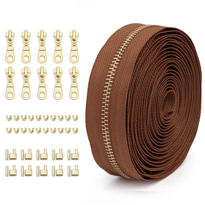 3073  Zipper No. 5 solid color metal suit clothing jacket jewelry luggage available can be opened and closed tail length zipper