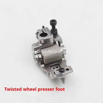 1364★ Pied presseur à rouleau pour machine à coudre industrielle, pied presseur à rouleau à déflecteur pour machine à coudre industrielle avec disque à couteaux et disque à couteaux de distribution★