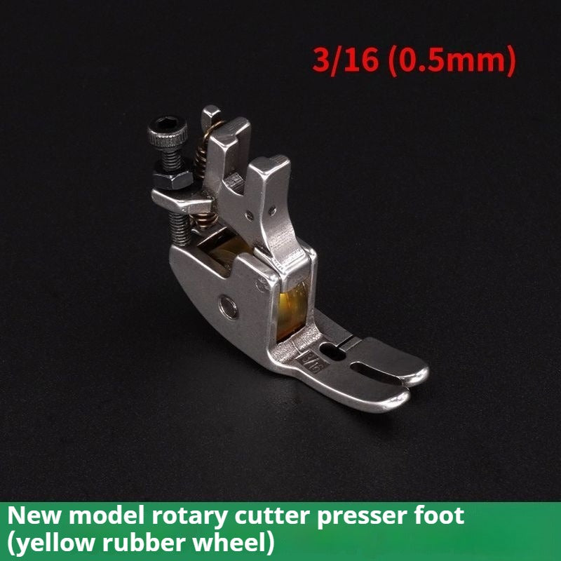1141★  Newly upgraded with knife car roller presser foot 1/8 anti-eating cloth rush cloth knife car presser foot leather leather jacket thin and thick universal★