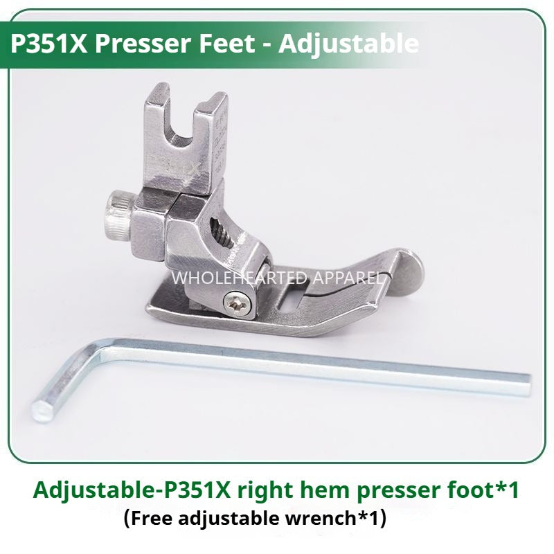 1032★  New flat car universal P351X adjustable right gear edge press foot medium and thick material special press bright and dark thread sewing machine accessories★