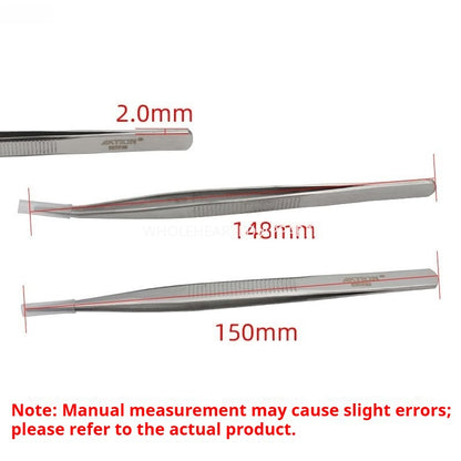 1223★  Refined quality mirror polished lightweight stainless steel tweezers, tweezers non-slip straight head clothing factory★