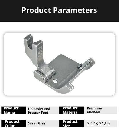 1167★  Flat car F99 universal presser foot Curling edge pull tube presser foot Adjustable blindfold roll trouser foot bag Back collar webbing presser foot★