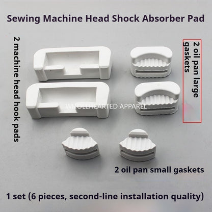1267★  Computer flat car synchronous car sewing machine head shock-proof pad rubber pad machine head hook pad oil tray size corner pad★