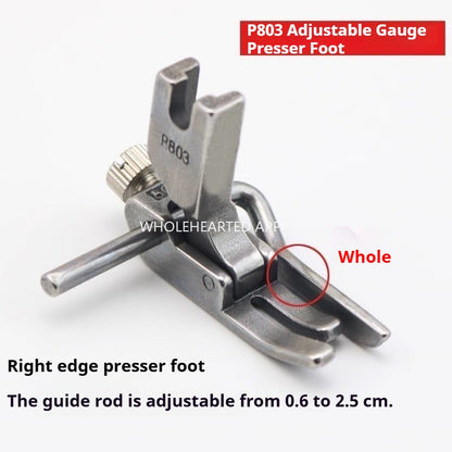 1442★  Flat car P803 presser foot computer car adjustable width and narrow stop fixed presser foot P723 sewing all-steel open wire presser foot★