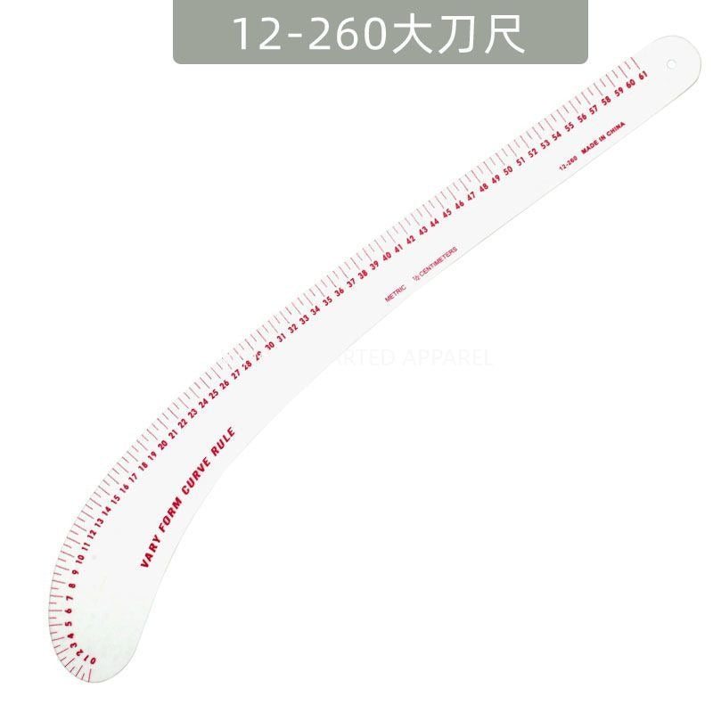 1290★  New 12-260 large curved ruler, plate ruler, clothing cutting tool, arc ruler, large knife ruler★