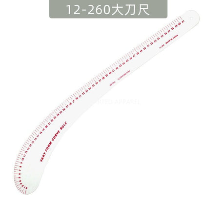 1290★  New 12-260 large curved ruler, plate ruler, clothing cutting tool, arc ruler, large knife ruler★
