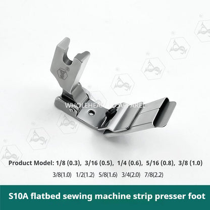 1067★  New S10A flat car sticker presser foot lace webbing guide strip climbing strip pull tube★