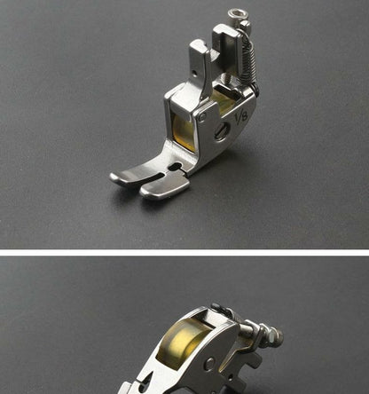 1448★ Pied-de-biche à molette transparente 1/8 avec molette de coupe et rouleau en caoutchouc 5200 pour machine à coudre industrielle