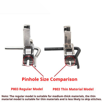 1287★ Pied-de-biche à largeur réglable et butée étroite pour chariot plat, pied-de-biche à tige de guidage réglable pour chariot plat P801 P803★