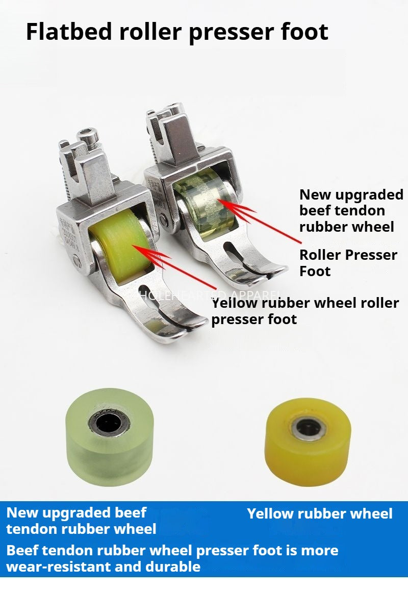 1142★  New eighth-generation roller presser foot flat car thin and thick material multi-functional adjustable down jacket curtain leather roller presser foot★