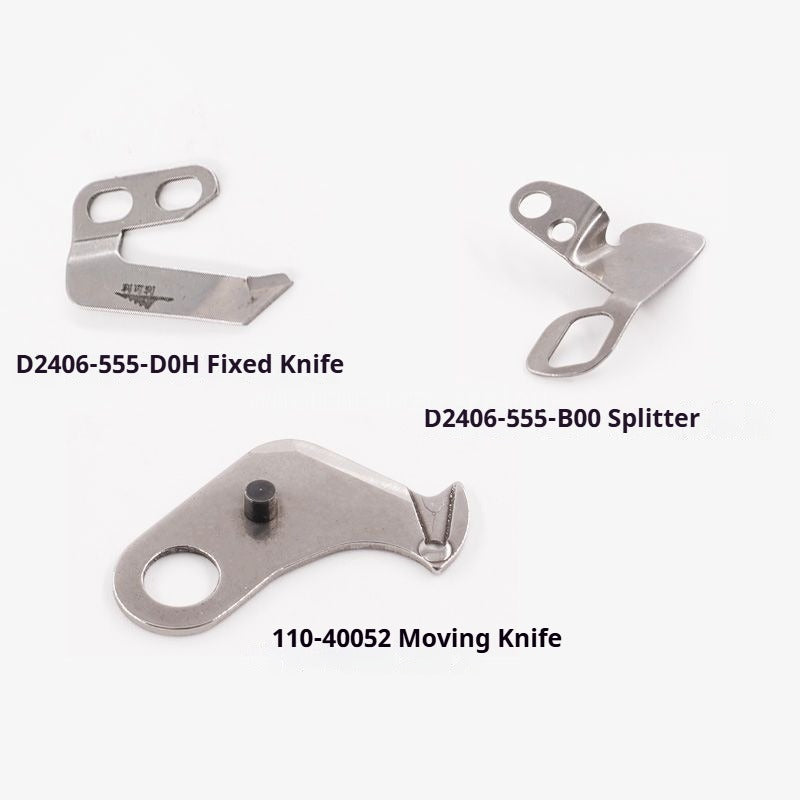 1466★  Authentic Qiangxin computer flat car wire cutting blade, movable knife 110-40052 fixed knife D2406-555-DOH parts★