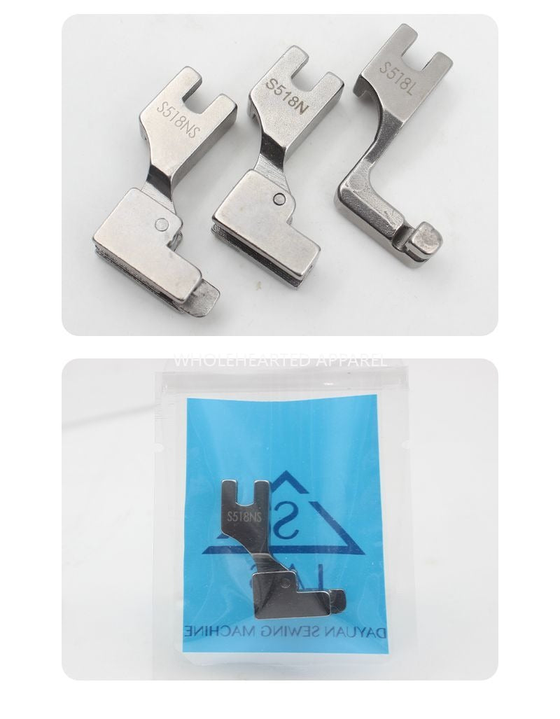 1372★ Pied presseur pour fermeture éclair invisible de boutique, pied presseur unilatéral pour fermeture éclair invisible Daqian, guide-courroie plat pour ordinateur, fermeture éclair supérieure de voiture★