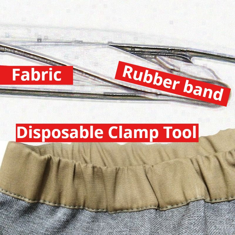 1343★ Tubo de tracción con banda elástica móvil, dispositivo para dobladillo de cintura de falda de pantalón, tubo de tracción, tirón de grifo de cabeza de pantalón★