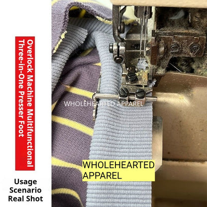 1353★ Máquina de bloqueo de bordes nuevo prensatelas multifuncional tres en uno en la máquina de coser cuello de tela original prensatelas Daquan★