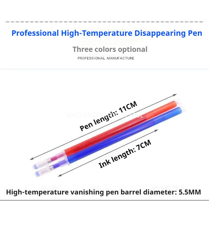 1298★  Factory direct sales high temperature disappearance pen thick rod, clothing leather special point pen, disappearance refill fabric heat elimination pen★