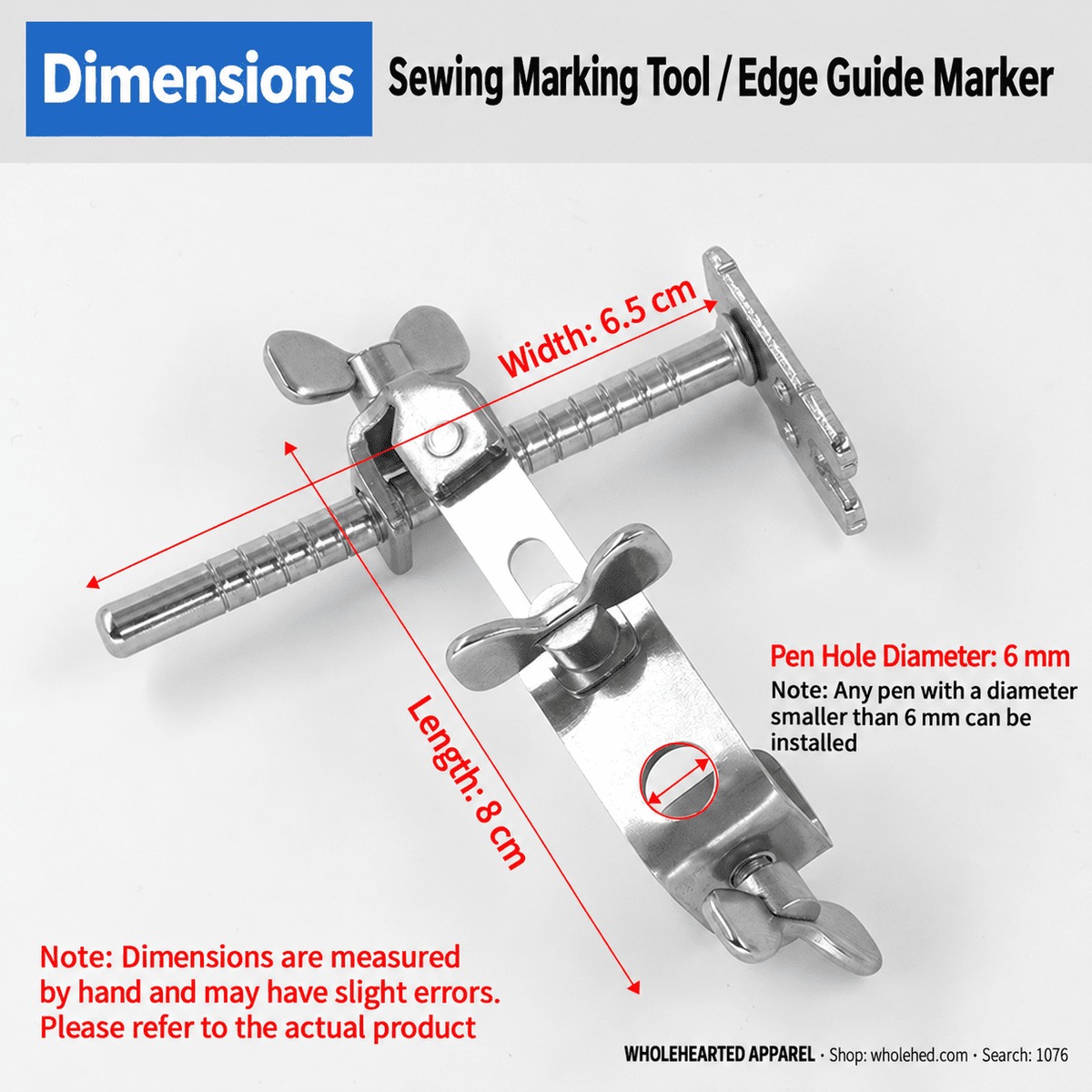 1076★ Adjustable Fabric Marking Guide for Computerized Flatbed Sewing Machines, Marks Fabric While Sewing.