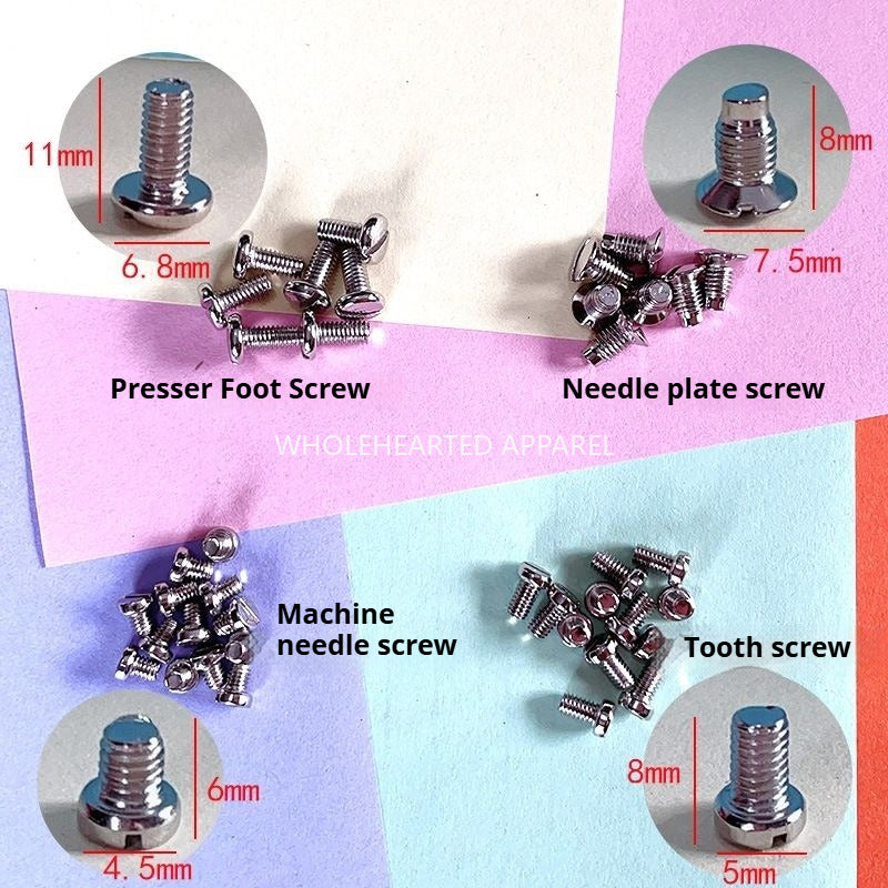 1728★  Computer flat car pin plate screw tooth screw presser foot screw upper needle screw sewing machine synchronous car pull tube screw★