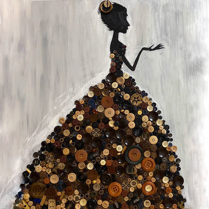 3040  Natural wood products, random wood products buttons, round button beads, single-hole signs, no-hole patches.