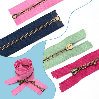 3096  Zipper No. 5 bronze open tail pendant, round ball pull tab multi-color cloth edge bronze tooth bronze tooth clothing luggage is available.