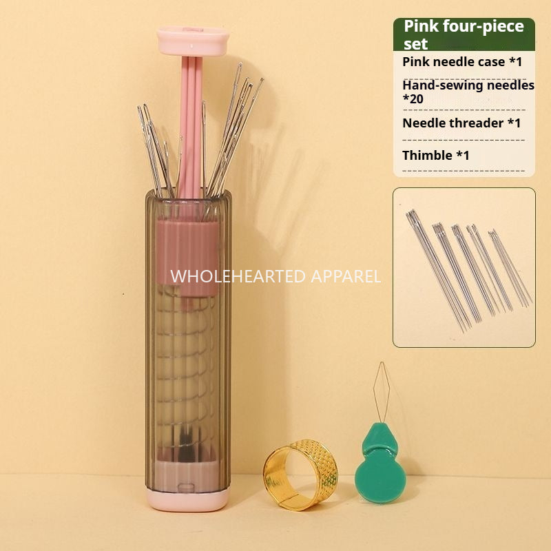 1718★  Hand Sewing Needle Set Press Magnetic Syringe Sewing Clothes Tools Sewing Needle Thickness Needle Storage Syringe Portable★
