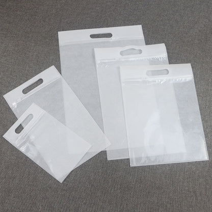 3227★  Non-woven zipper bag Transparent packaging bag Portable self-sealing bag Portable custom logo clothes storage sealing bag