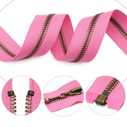 3096  Zipper No. 5 bronze open tail pendant, round ball pull tab multi-color cloth edge bronze tooth bronze tooth clothing luggage is available.