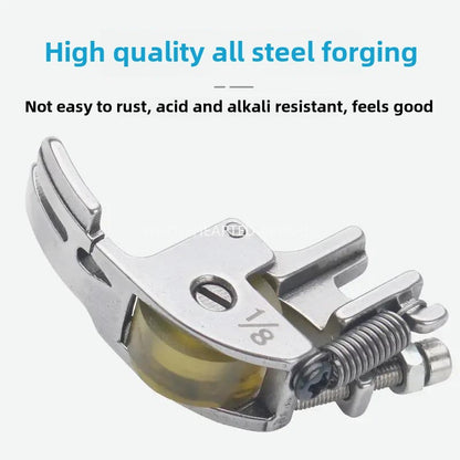 1448★  Knife car transparent wheel presser foot 1/8 with knife wheel presser foot roller rubber wheel 5200 trimming knife car industrial sewing machine