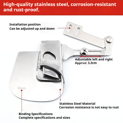 1820★ Doblador de dobladillo ajustable para máquina de coser de pespunte, apto para telas ligeras y pesadas★
