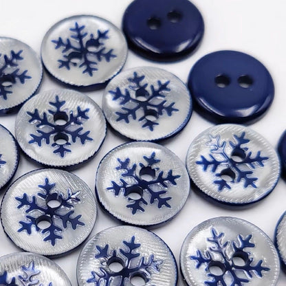 3062  Blue Snowflake Pearlescent Manhattan Button Shirt Button Girl Heart Exclusive Navy Blue Button Navy Blue