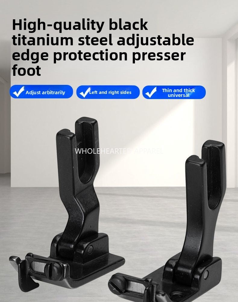 1569★ Nouveau pied presseur universel universel T-18 à bord de blocage réglable gauche et droite avec arrêt de tête de couteau pied presseur à fil ouvert