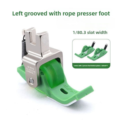 1680★  New flat car Teflon embedded rope roller presser foot P69 with slot embedded rope presser foot sill rope bag rope sewing accessories