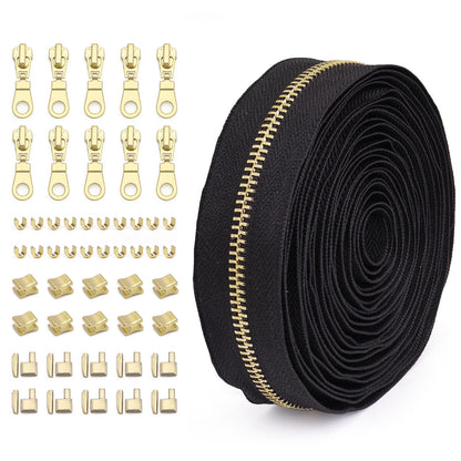 3073  Zipper No. 5 solid color metal suit clothing jacket jewelry luggage available can be opened and closed tail length zipper