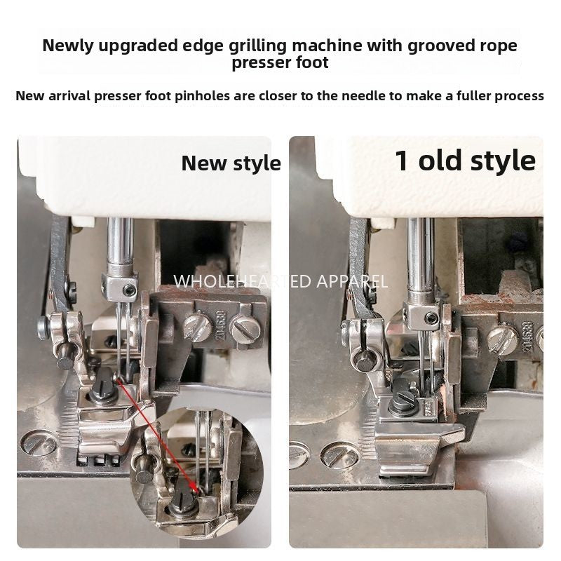 1620★  [New upgrade] VVS all-steel hemming machine with slot embedded rope presser foot four-wire hemming machine EX/Silver Arrow/Pegasus 700