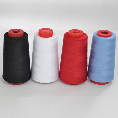 3053  Thread 402 Sewing Thread Household High Speed Thread Sewing Machine Pagoda Polyester Flat Car Large Roll Black and White Color