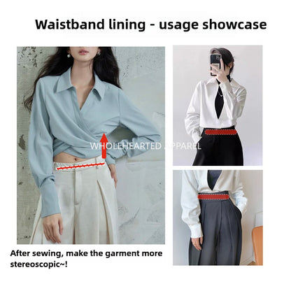 3923★ forro de resina para cintura, adhesivo para cintura, forro de falda, forro de traje, entretela adhesiva, forma de forro, tira estrecha, forro duro, forro de cintura, forro