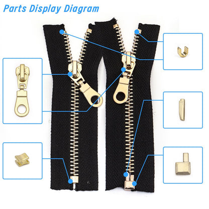 3073  Zipper No. 5 solid color metal suit clothing jacket jewelry luggage available can be opened and closed tail length zipper