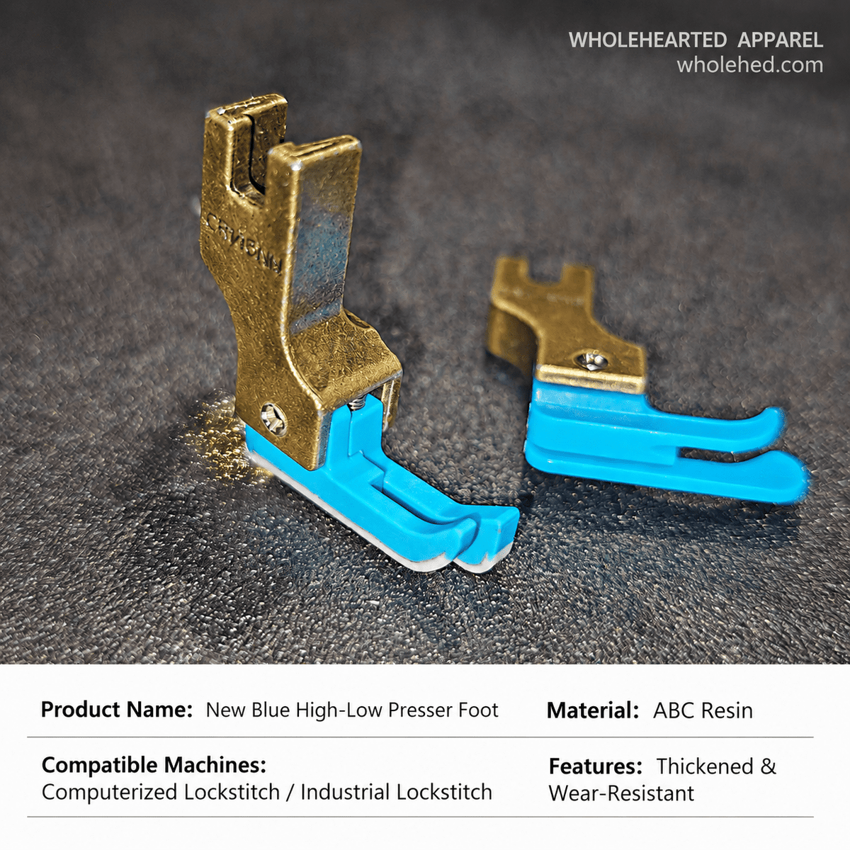 1687★ 0.2/0.3 Narrow Plastic High-Low Presser Foot for Lockstitch Machines Zipper Sewing Topstitching and Edge Guiding for PTFE and Oxford Fabric.