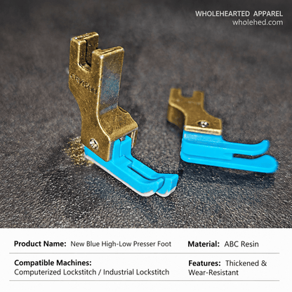 1687★ 0.2/0.3 Narrow Plastic High-Low Presser Foot for Lockstitch Machines Zipper Sewing Topstitching and Edge Guiding for PTFE and Oxford Fabric.