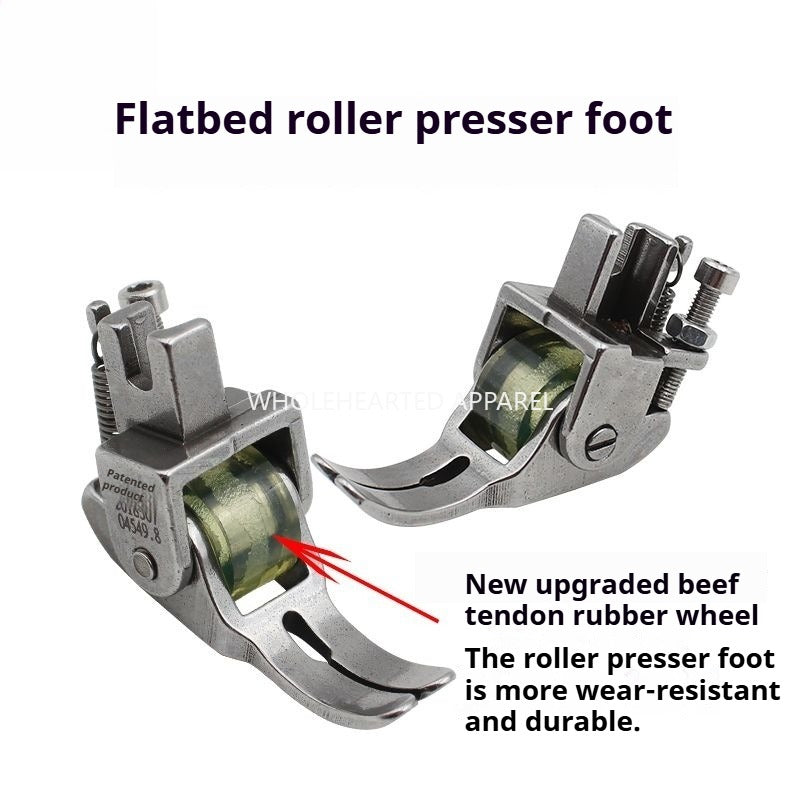 1142★  New eighth-generation roller presser foot flat car thin and thick material multi-functional adjustable down jacket curtain leather roller presser foot★