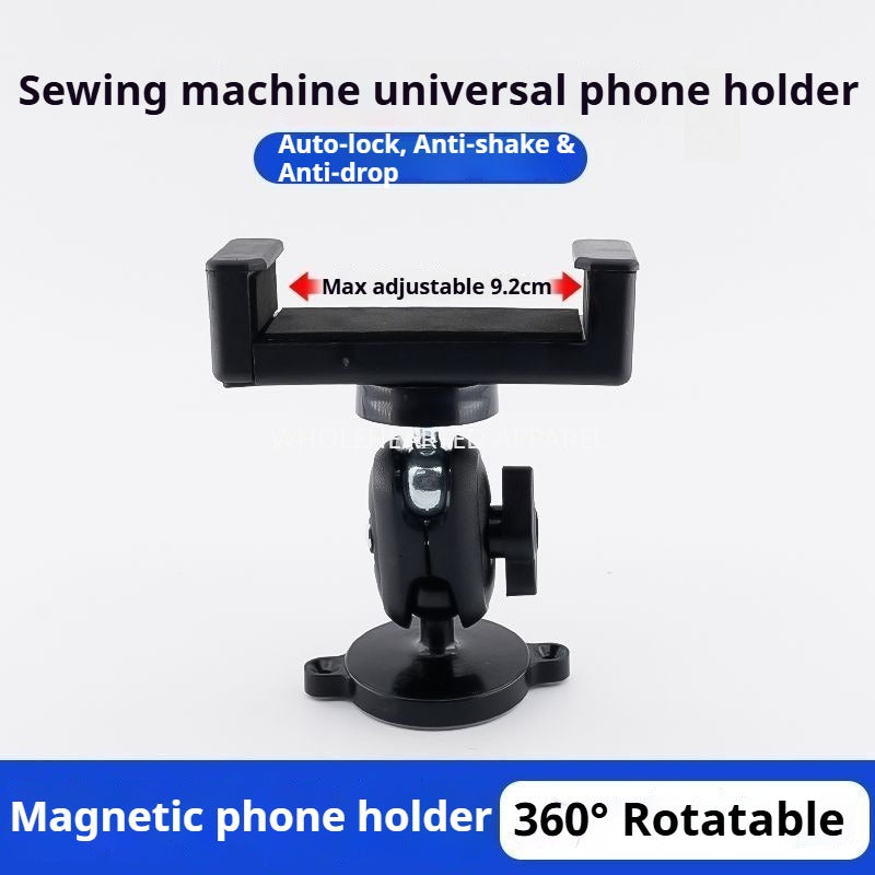1698★ Nouveau support universel pour téléphone portable pour machine à coudre, fixation magnétique, anti-vibration, rotatif, réglable horizontalement et verticalement, accessoires de couture ★
