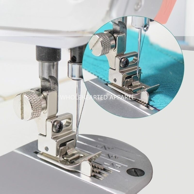 1744★ SY-40 Premium All-Steel Adjustable High/Low Presser Foot for Computerized Flat-Bed Sewing Machines with Knife Edge Guide for Edge-Stitch Topstitching★