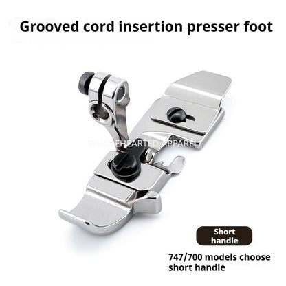 1620★ [Nouvelle version améliorée] Machine à ourler VVS tout acier avec pied presseur à corde intégré et fente, machine à ourler à quatre fils EX/Silver Arrow/Pegasus 700★