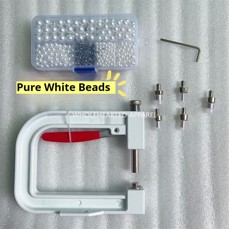 1583★  Portable handmade set bead machine hand-pressed rhinestone non-porous ABS imitation pearl four-claw nail DIY jewelry accessories★