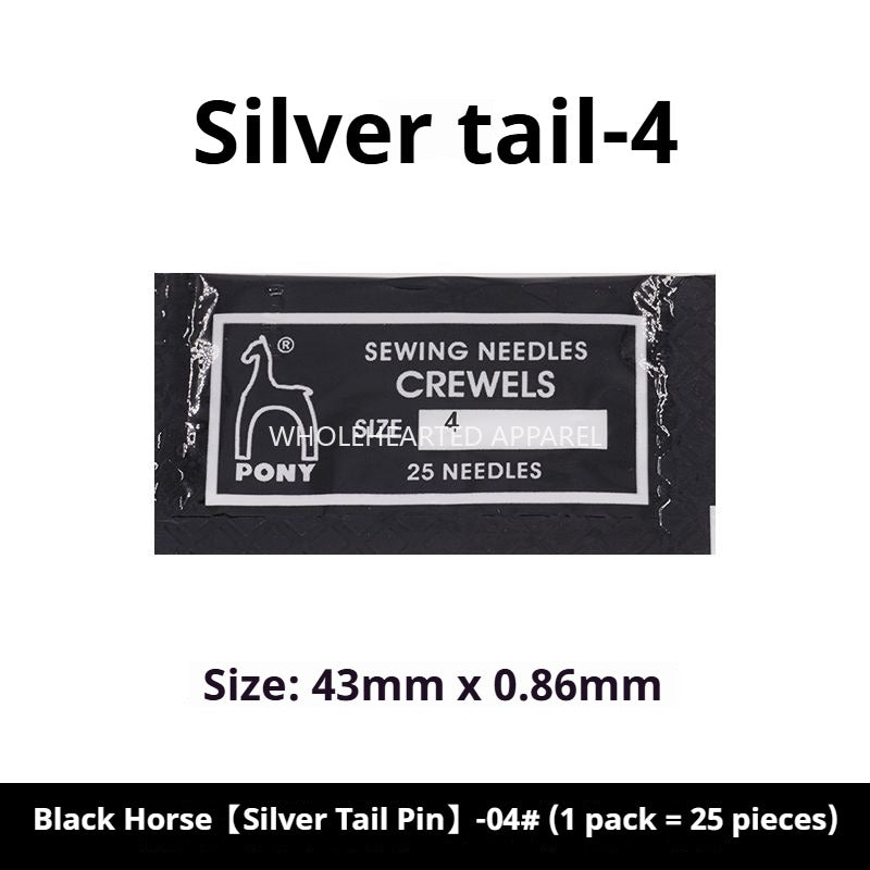 1514★ Aiguilles à broder indiennes authentiques PONY, marque cheval, marque cerf, queue dorée, 25 pièces/sachet★