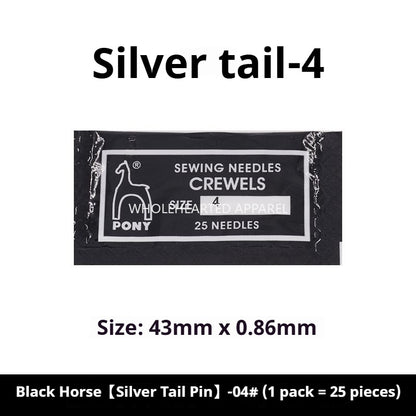 1514★ Aiguilles à broder indiennes authentiques PONY, marque cheval, marque cerf, queue dorée, 25 pièces/sachet★