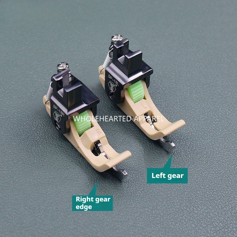 1599★  New SP-18 Teflon roller rib computer flat car left and right rib pressing line plastic presser foot with knife★