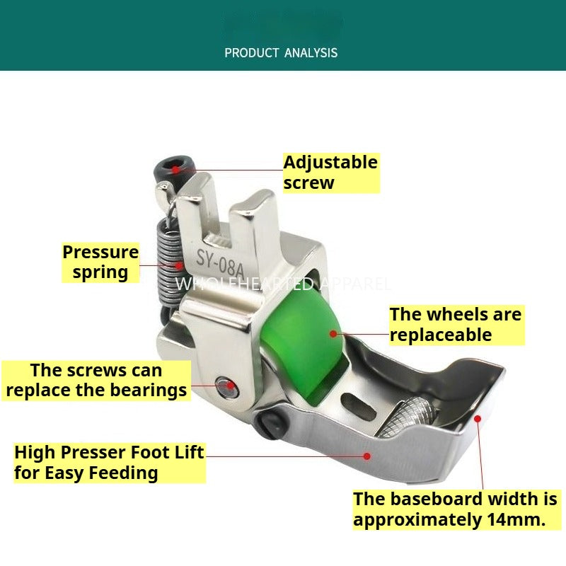 1389★  New SY-08 boutique all-steel double roller ship-type presser foot, flat car special aviation cotton pressing line★