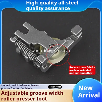 1007★ New Flat Car Adjustable Invisible Zipper Roller Presser Foot Sewing Machine Zipper Special Wheel Presser Foot No Wrinkle★